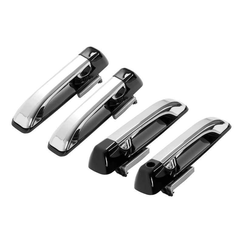 Outside Door Handle for Dodge Ram 1500 2009-24 2500 2011-24 Black Silver 4Pcs