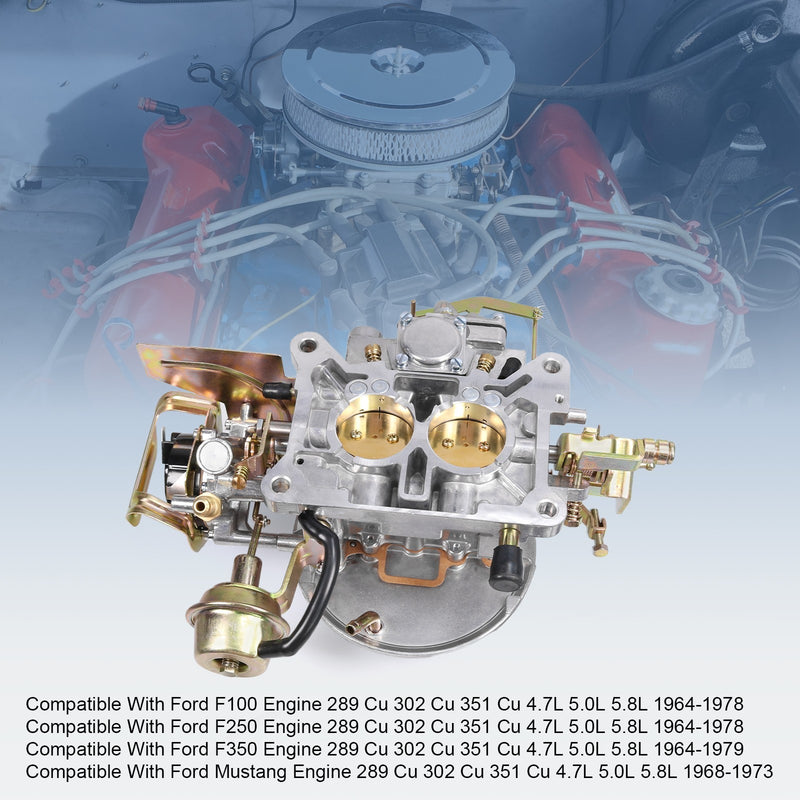 2150 Carburetor 2 Barrel for Ford 400 302 351 Cu Jeep Engine Carb 2100 Two