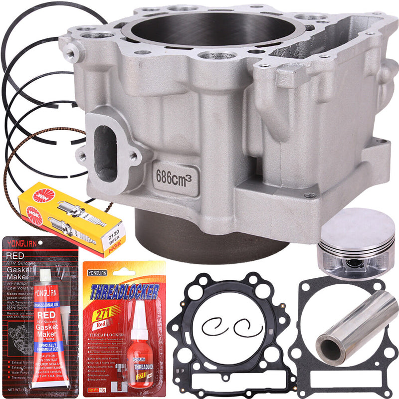 Cylinder Piston Gasket Rebuild Kit for Yamaha Raptor Rhino Grizzly 660