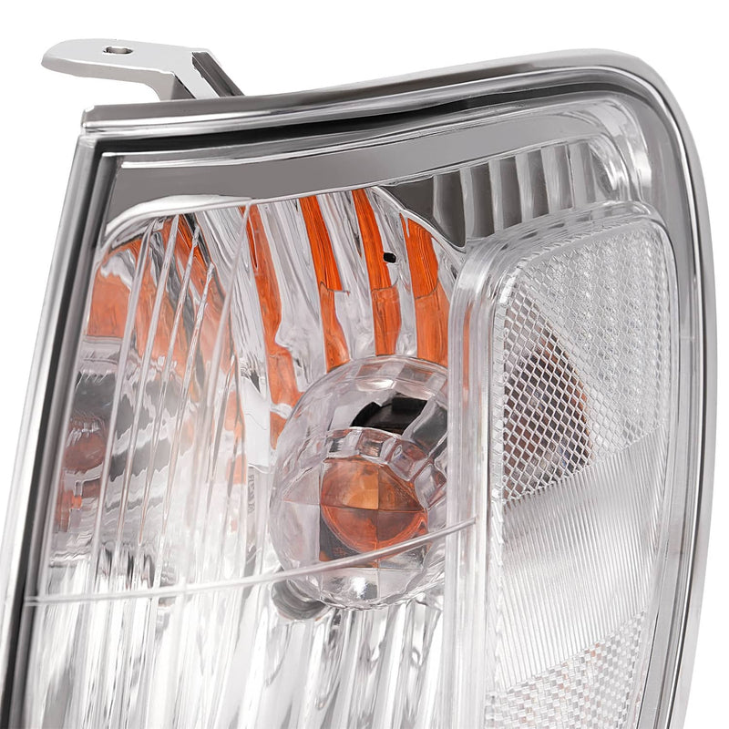 DURAFORCE Front Corner Lights Clear With Bulbs for Toyota Land Cruiser 1998-2004 Pair