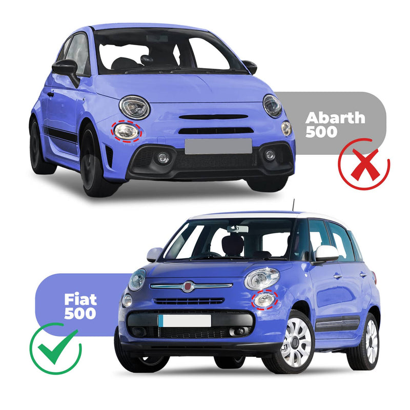 DURAFORCE Turn Signal Parking Lights Clear Lens Front Left Right for Fiat 500 2012-2017