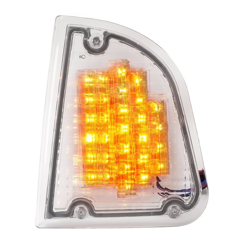 Clear LED Turn Signal Lights for Kenworth KW K300 T300 T330 T600 86-08 Pair