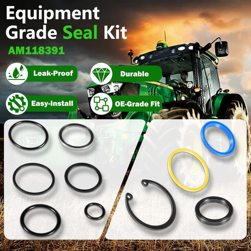 AM118391 Cylinder Seal Kit for John Deere 40 44 60 70 70A Loaders 1-1/2” Bore