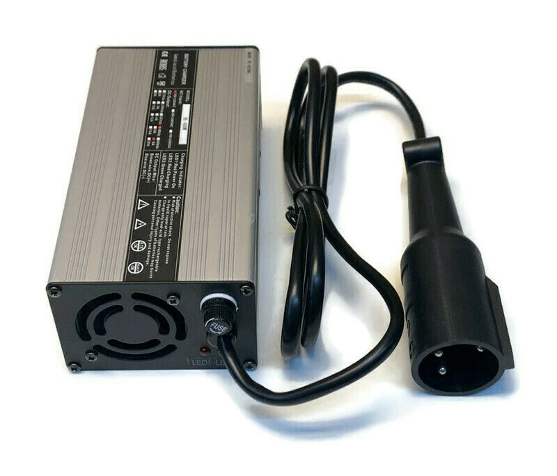 DURAFORCE 48V 6A Snap Head 3 Pin Plug Battery Charger for Club Car Yamaha Ezgo Golf Cart