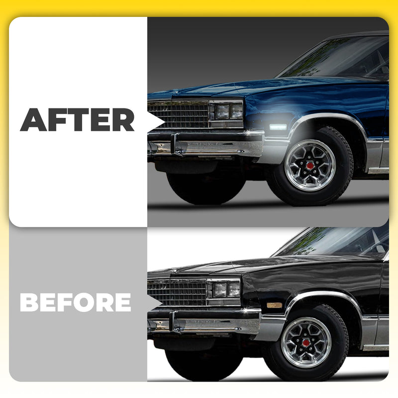 LED Front Bumper Side Marker Lights for El Camino & Caballero 1978-81 1982-1987