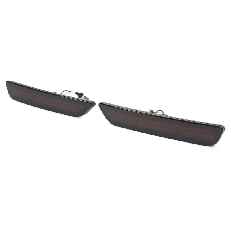 DURAFORCE Side Marker Lights Smoked Lens for Ford Mustang 2010-2014 Front Rear LED 4 Piece