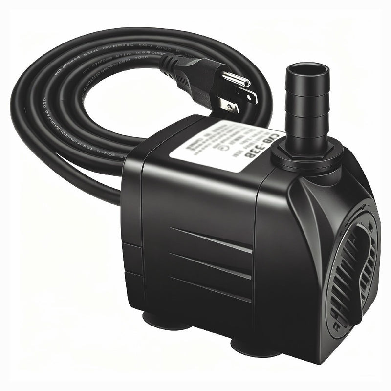 160GPH Aquarium Water Pump Adjustable Submersible Pump for Fish Tank Statuar