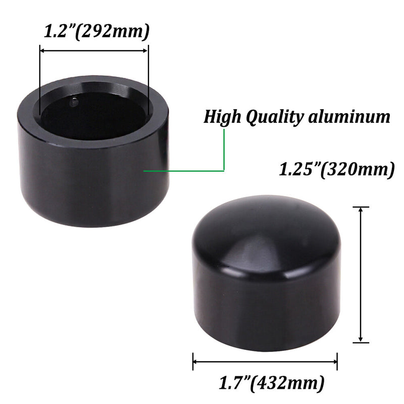 Axle Cap Nut Covers Black Front for Harley Touring Street Road Glide King US
