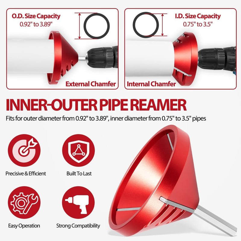 2 In 1 Inner-Outer PVC Deburring Chamfer Tool for CPVC ABS PP PE