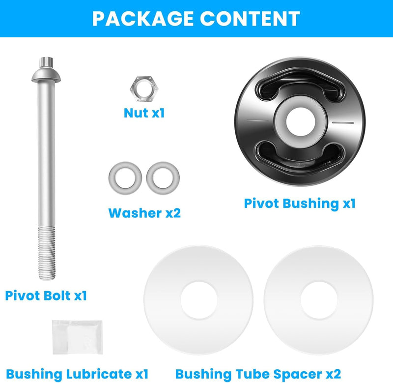 S-24691 Pivot Bolt Bushing Kit for Hendrickson Quik-Align Replaces S-21166