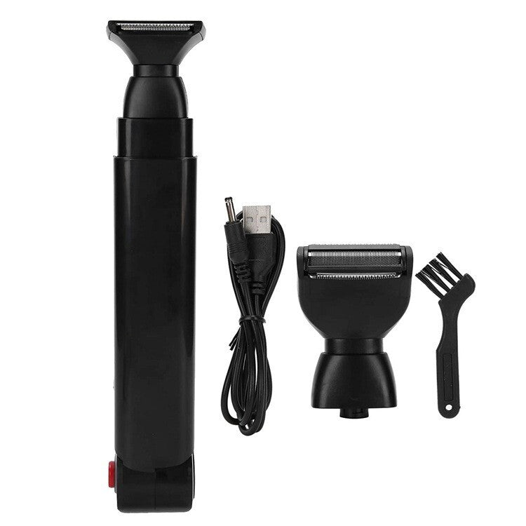 Electric Back Shaver for Men Long Handle Body Hair Removal Facial Razor Trimmer