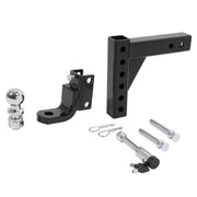 DURAFORCE 2" Receiver Trailer Hitch Ball Mount 9-1/2" Drop Tow Adjustable 7500lb