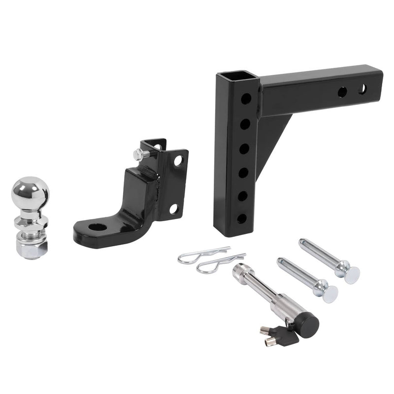 DURAFORCE 2" Receiver Trailer Hitch Ball Mount 9-1/2" Drop Tow Adjustable 7500lb