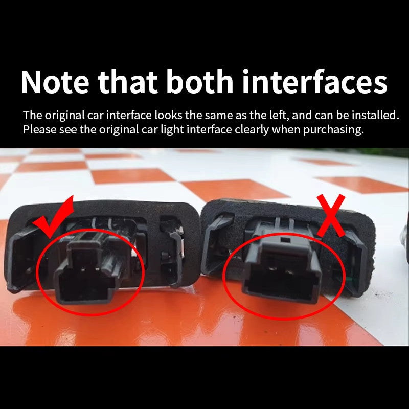 2X Rear LED License Plate Light for Toyota Camry Yaris Highlander Avalon Prius