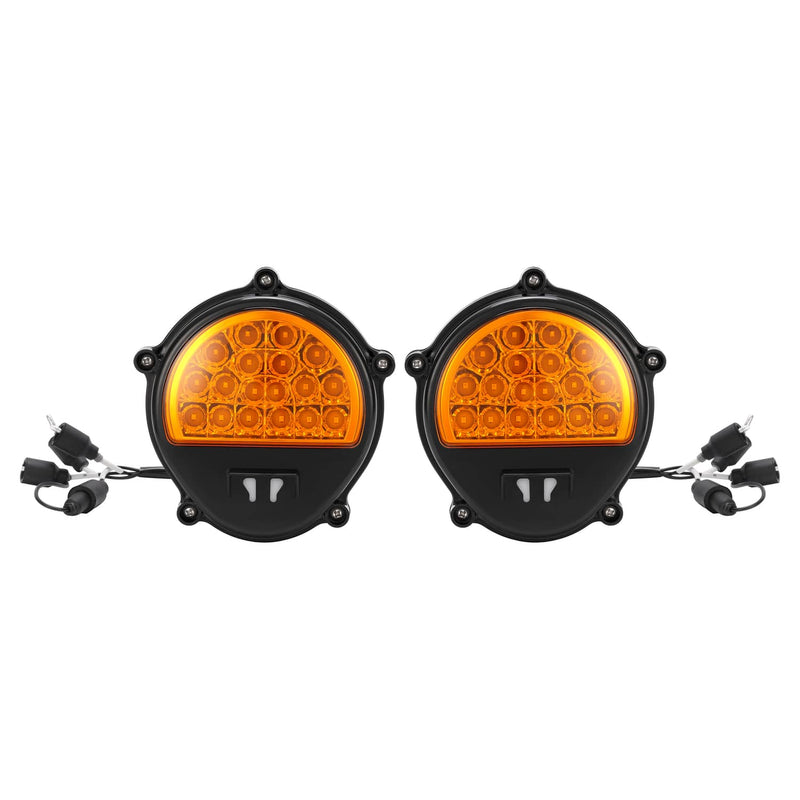 DURAFORCE 12422957 LED Front Amber Turn Signal Parking Lights for Humvee M35 M998 2PCS