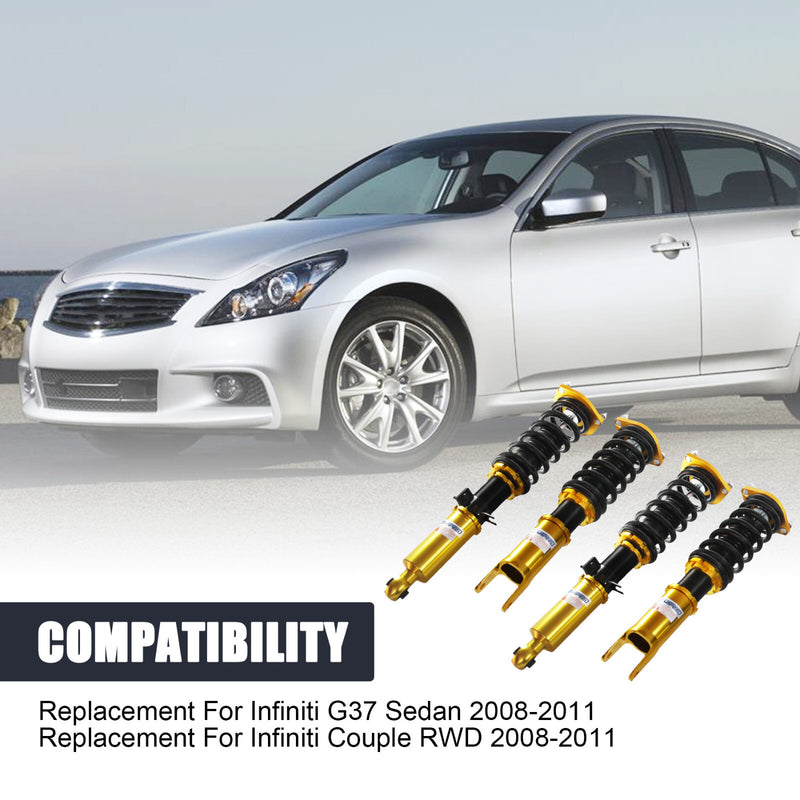 Coilover Struts Kit for Infiniti G37 Coupe Sedan RWD 2008-2011 Adjustable