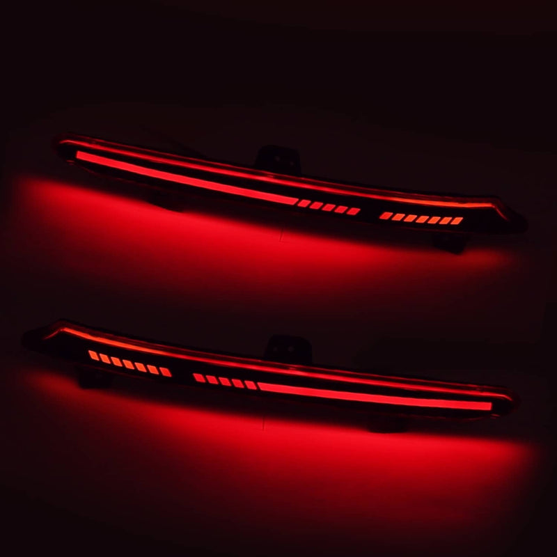 DURAFORCE Rear Bumper Lamp Red LED Reflector Tail Light for Honda Accord 2018 2019-2022