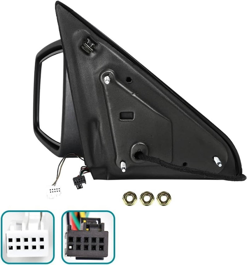 Pair Side Mirror Chrome Power Fold Heated Temp Sensor for 2013-2019 Ram 1500