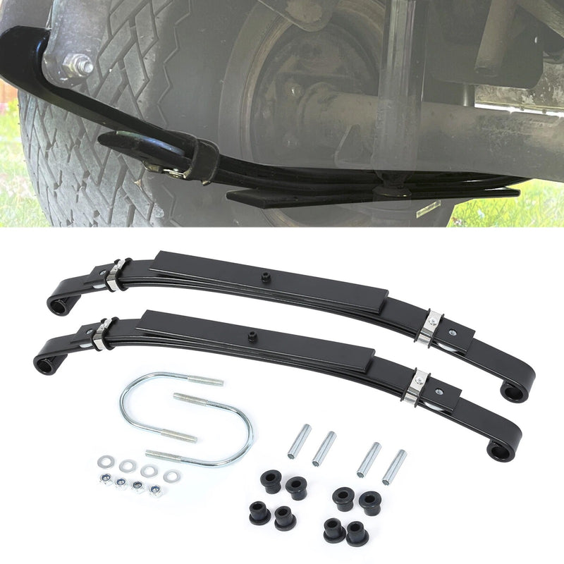 Rear Leaf Springs Heavy Duty 3-Leaf with Bushings for Club Car DS 1981+