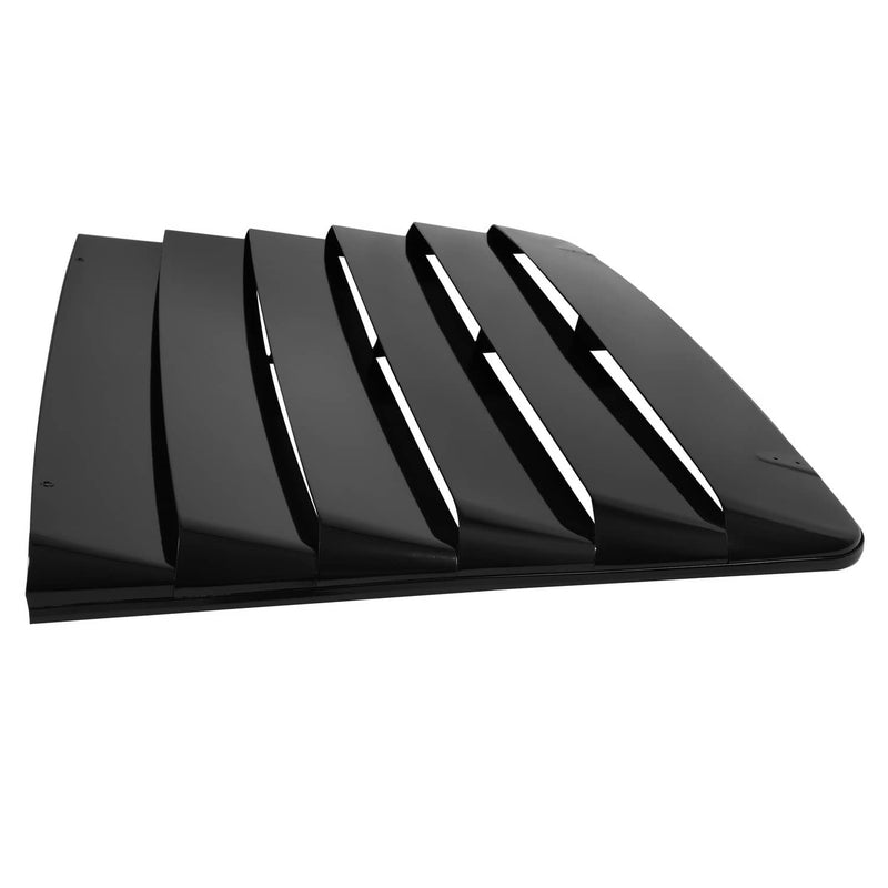 DURAFORCE Aluminum Rear Window Louvers for Ford Mustang 1969-1970 Cover Sun Shade Black