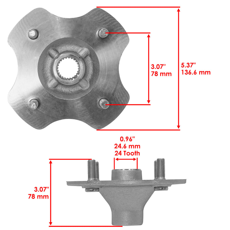 Rear Axle Shaft And Wheel Hub for Honda TRX300 Fourtrax 300 2X4 1992-2000