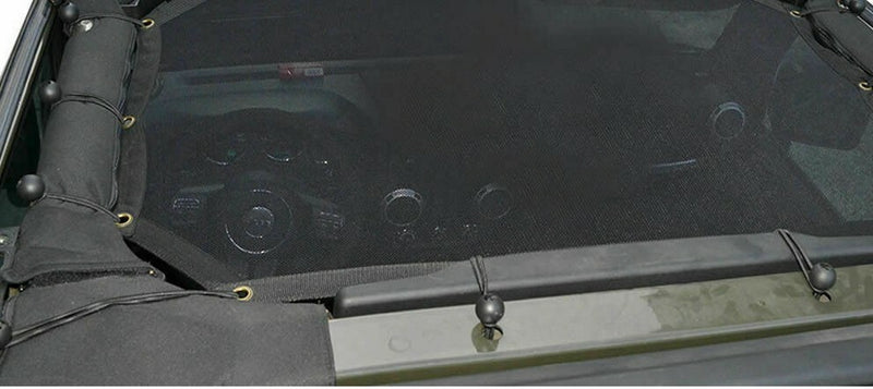 Mesh Sun Shade Top Cover for Jeep Wrangler JK JKU Unlimited Rubicon Sahara Sport