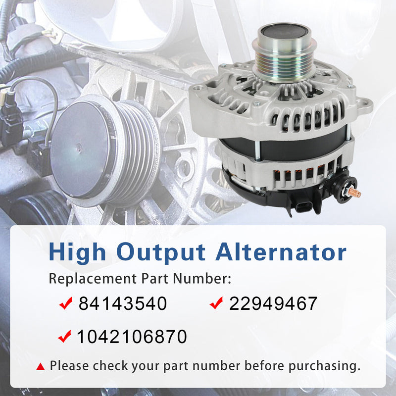 170A Alternator for Chevrolet Camaro Cadillac Escalade GMC Yukon 12V CW