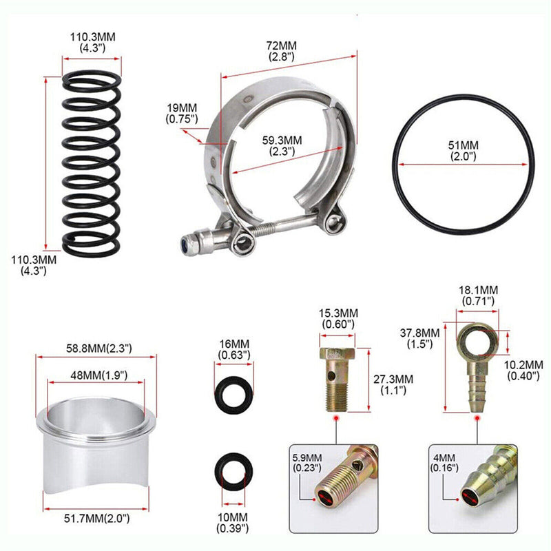 Intake Turbo Charge Pipe Kit w/ Tial & 50mm Bov for BMW N54 E88 E90 E92 335i