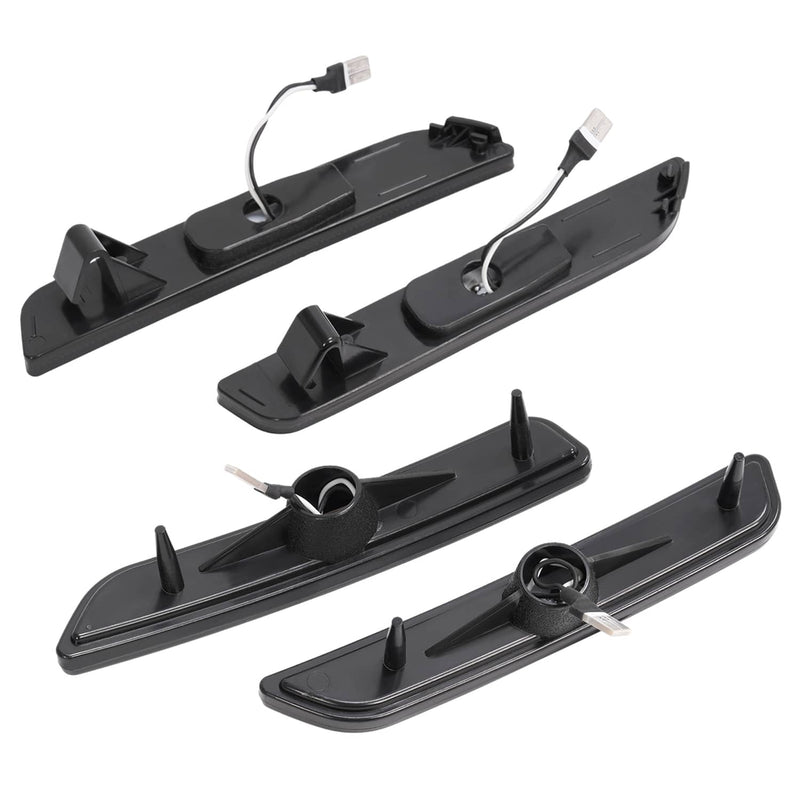 DURAFORCE Side Marker Lights Smoked Lens for Ford Mustang 2010-2014 Front Rear LED 4 Piece