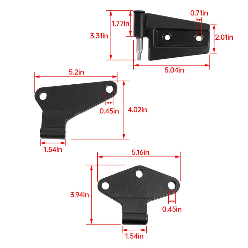 Body Door Hinges Replacement Kit for Jeep Wrangler JK 2007-2018 Left Right 8PCS