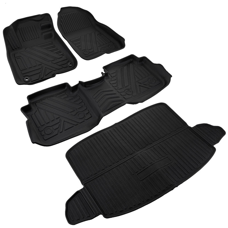 All Weather Floor Mats Liners Set for Honda CR-V 3D Molded TPE Rubber 2017-2022
