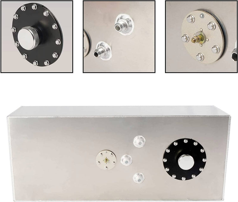 15 Gallon Aluminum Racing Drift Fuel Cell Gas Tank w/ Cap Level Sender