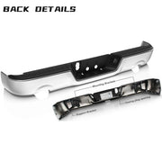 DURAFORCE Chrome Rear Step Bumper for 2009-2018 for Dodge Ram 1500 w/ Dual Exhaust