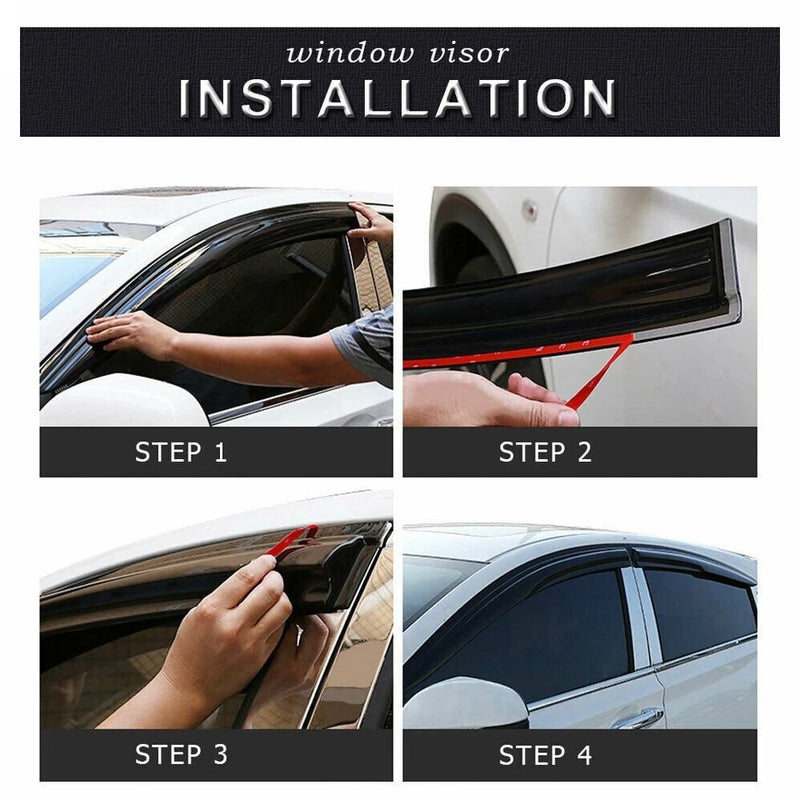 DURAFORCE Window Trim Visors Rain Guard Deflector for 2003-2007 for Honda Accord Sedan