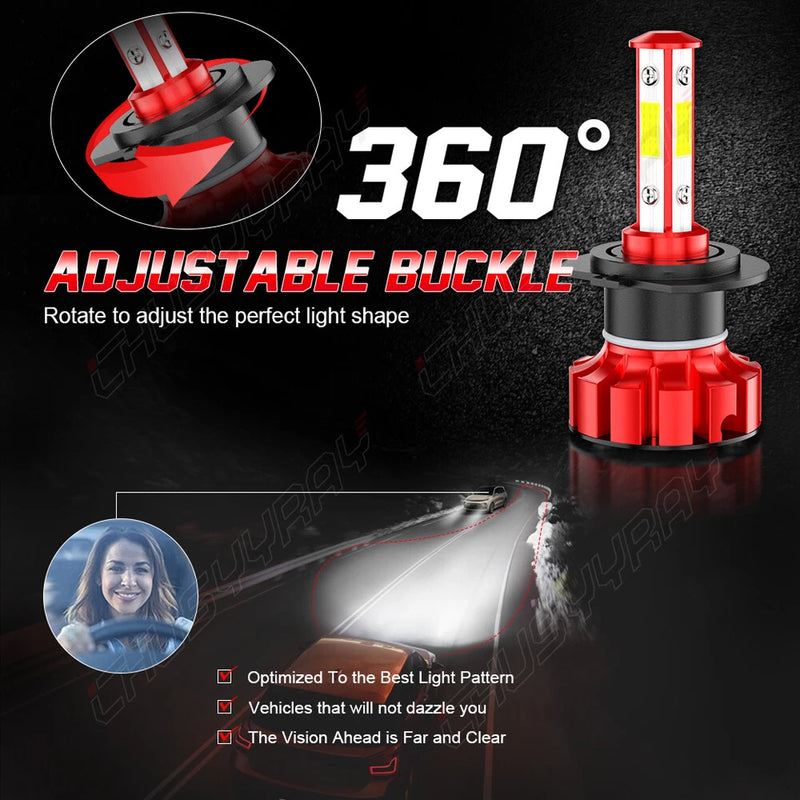 DURAFORCE H7 LED Headlight Conversion Kit 2X 16000LM 6000K White Super High Low Beam Pair