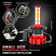 DURAFORCE H7 LED Headlight Conversion Kit 2X 16000LM 6000K White Super High Low Beam Pair