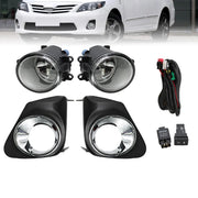 DURAFORCE Bumper Chrome Driving Fog Lights Lamps Pair for 2011-2013 for Toyota Corolla