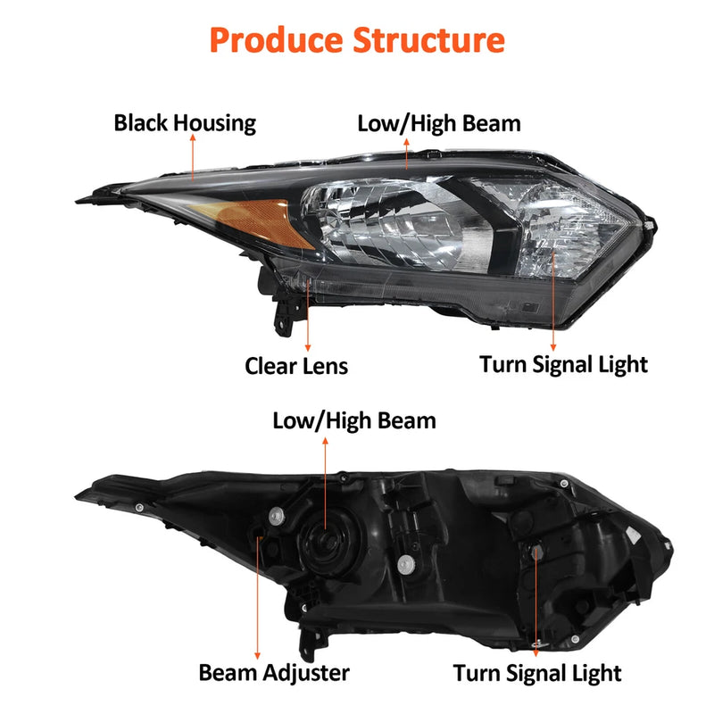 DURAFORCE For 2016 2017 2018 Honda HRV HR-V Front Headlight Headlamp Passenger/ Right Side