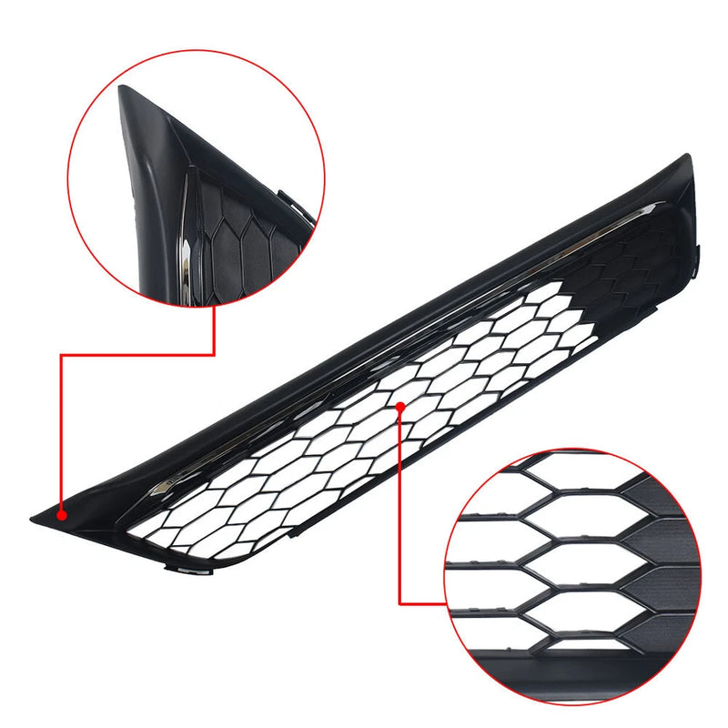 For 2016 2017 Honda Accord Honeycomb Front Lower Grill w/chrome Trim 71152T2FA50