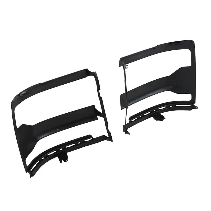 DURAFORCE Headlight Trim Bezel Cover For Chevy Silverado 1500 2016-2018 Black LH+RH Pair