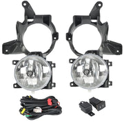 DURAFORCE Front Bumper Clear Halogen Fog Lights Lamps for 2013-2015 for Toyota RAV4 Pair