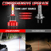 DURAFORCE H7 LED Headlight Conversion Kit 2X 16000LM 6000K White Super High Low Beam Pair
