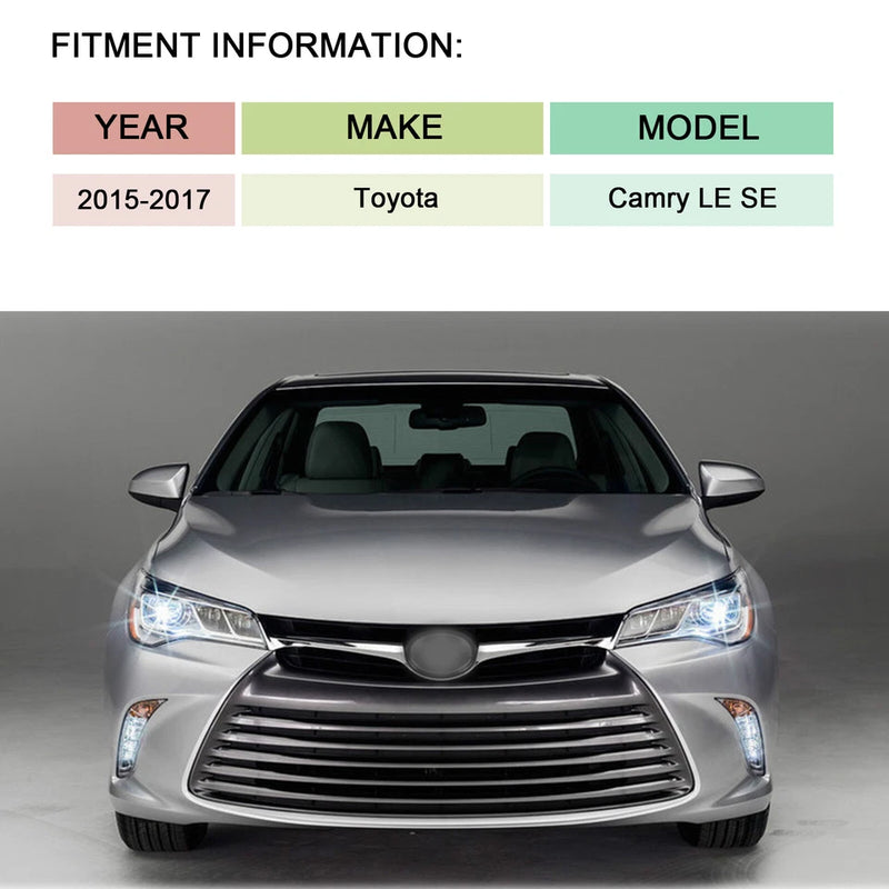 DURAFORCE Left Headlights For 2015 2016 2017 Toyota Camry Driver Side Headlamps Halogen