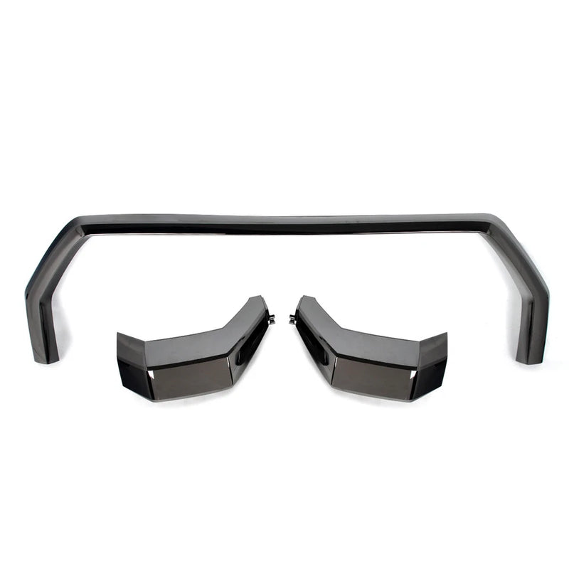 DURAFORCE Front Bumper Grille Trim Molding Cover For Toyota Tundra 2022-2024 Glossy Black