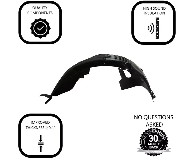 Front Driver Side Fender Liner For Hyundai Sonata 2018-2019 Plastic 86811C2500