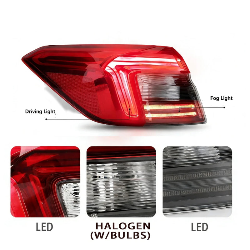 Rear Outer&Inner Left Side Tail Light Lamp For 2022-2024 Honda Civic Sedan Set