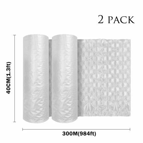 DURAFORCE 2 Rolls 984ft x16" Air Cushion Machine Film Bubble Pillow Packaging Padding Roll