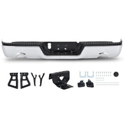 DURAFORCE Chrome Rear Step Bumper for 2009-2018 for Dodge Ram 1500 w/ Dual Exhaust