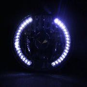 DURAFORCE 2PCS 7" inch Round Halo LED Headlights White Clear For 1975-1978 GMC C15/C25 C35