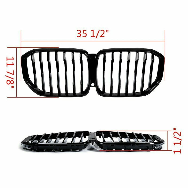 DURAFORCE For BMW X5 G05 2019-2021 2022 2023 Gloss Black M-Performance Front Kidney Grille